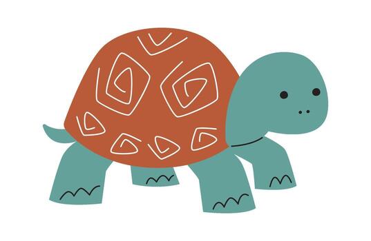 geométrico Tortuga con patrones vector