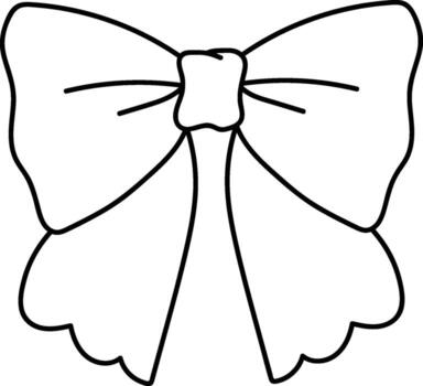 contorno arco con cinta bucles vector