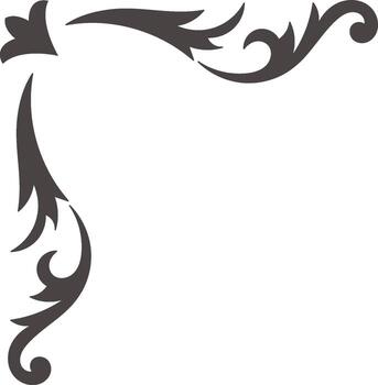 Floral Corner Ornament Design vector
