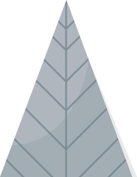 Geometric Leaf with Chevron Pattern vector