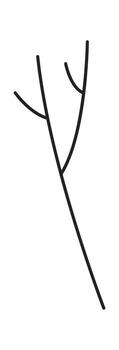 Simple Tree Branch Outline vector