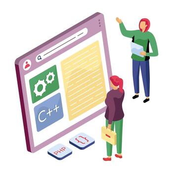 creativo diseño ilustración de sistema codificación vector