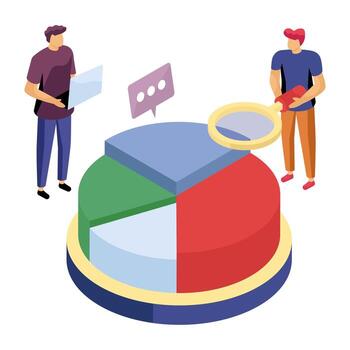 design illustration of data analysis vector