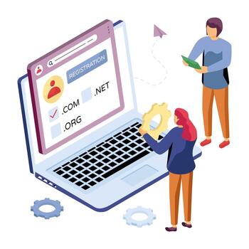 un diseño de web dominios vector