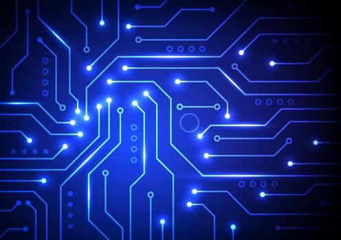 digital resumen circuito fondo, diseño para futurista circuitos datos fluir y cyberpunk tecnología. vector