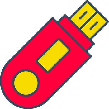 destello disco línea remolcar color burbuja USB conducir almacenamiento vector