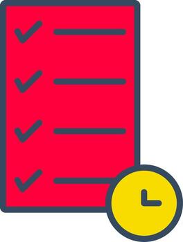 Pending Tasks Line Tow Color Bubble list waiting tasks vector