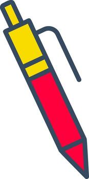 Pen Line Tow Color Bubble write tool ink vector