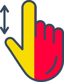 Vertical Scroll dudsdsBubble gesture swipe up down vector