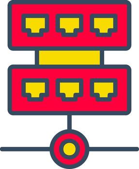 Hub dudsdsBubble network connect device vector