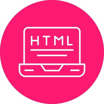 HTML Markup File Icon Line Multi Circle vector