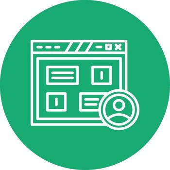 usuario simpático interfaz experiencia línea multi circulo vector