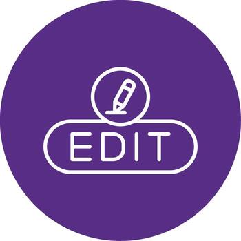 editar contenido botón línea multi circulo vector