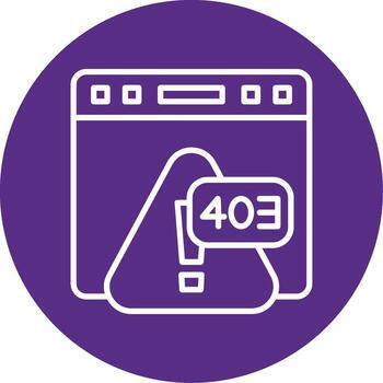 Error 403 Forbidden Resource Access Line Multi Circle vector