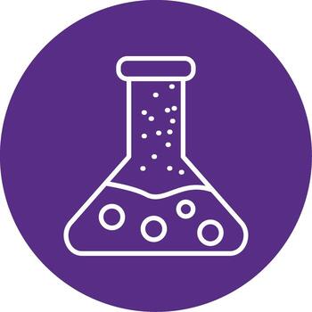 Conical Flask Experiment Tool Line Multi Circle vector