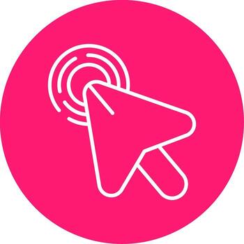 soltero ratón hacer clic línea multi circulo vector