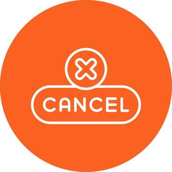Cancel Action Button Line Multi Circle vector