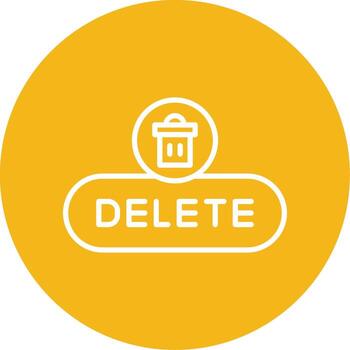 Delete Entry Button Line Multi Circle vector