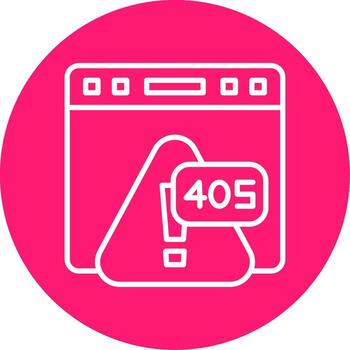 Error 405 Method Not Allowed Warning Line Multi Circle vector