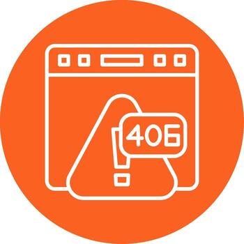 Error 406 Not Acceptable Response Line Multi Circle vector