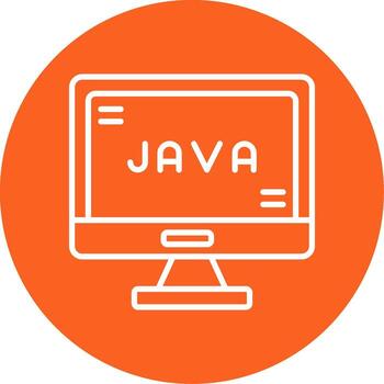 Java desarrollo equipo símbolo línea multi circulo vector