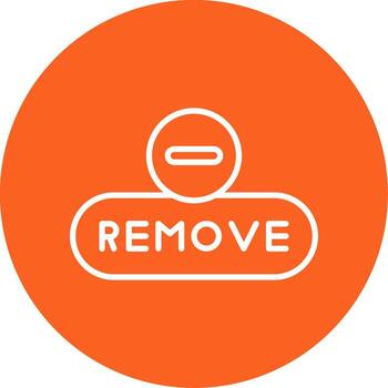 Remove Selected Button Line Multi Circle vector