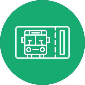 Printed Bus Ticket Line Multi Circle vector