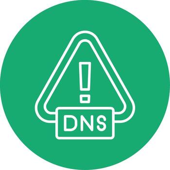 DNS Resolution Failed Line Multi Circle vector