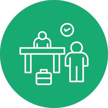 AirGlyph Check in Counter Line Multi Circle vector