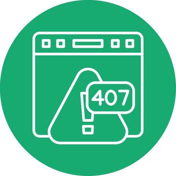 error 407 apoderado autenticación necesario línea multi circulo vector