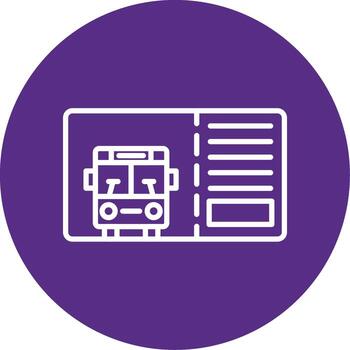 Monthly Bus Pass Line Multi Circle vector