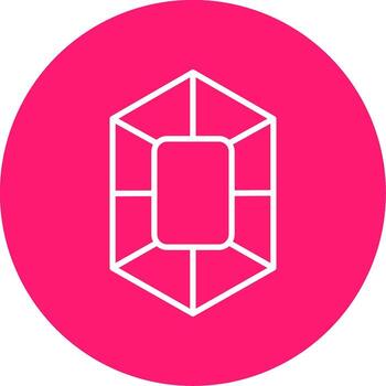 rubí código sintaxis icono línea multi circulo vector