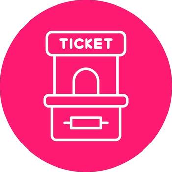 Manual Ticket Booth Line Multi Circle vector