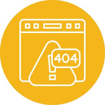 error 404 página no encontró indicador línea multi circulo vector