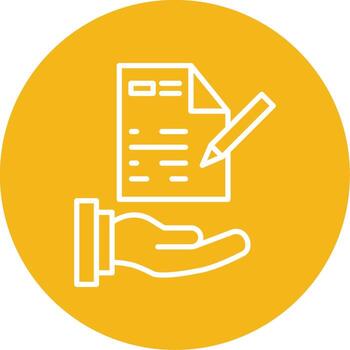 personalizado cliente proyecto propuesta línea multi circulo vector