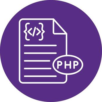 PHP Backend Script File Line Multi Circle vector