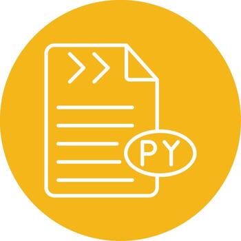 Python Programming Language Icon Line Multi Circle vector