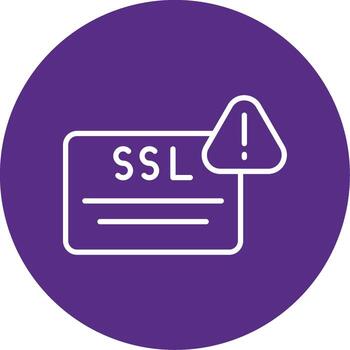 ssl certificado verificación error línea multi circulo vector