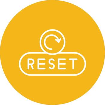 Reset Form Button Line Multi Circle vector