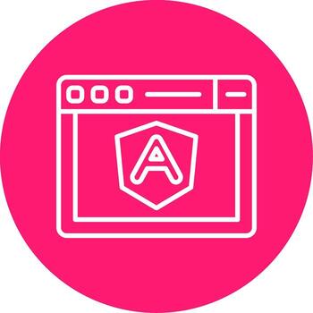 angular Interfaz marco de referencia línea multi circulo vector