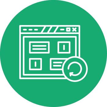 Page Refresh Reload Button Line Multi Circle vector