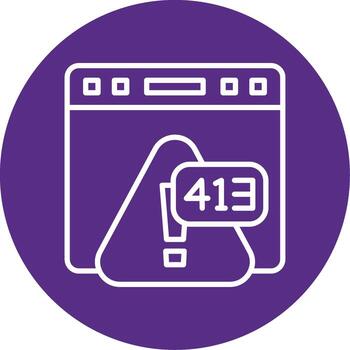 Error 413 Payload Too Large Error Line Multi Circle vector