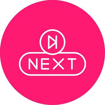 siguiente paso botón línea multi circulo vector