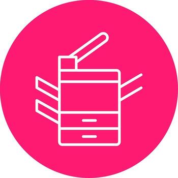 Multi Function Photocopier Line Multi Circle vector