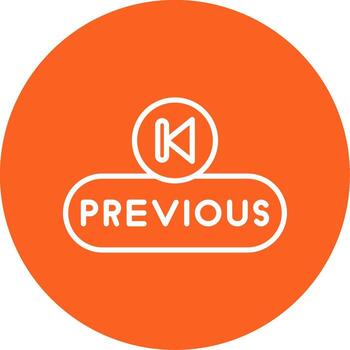 Previous Step Button Line Multi Circle vector