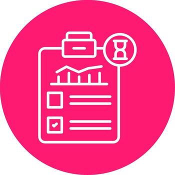 Task Currently In Progress Line Multi Circle vector