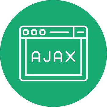 AJAX Data Request Symbol Line Multi Circle vector
