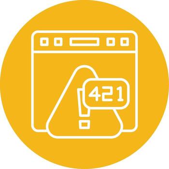 Error 421 Misdirected Request Signal Line Multi Circle vector