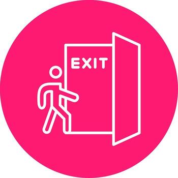 Clearly Marked Emergency Exit Line Multi Circle vector