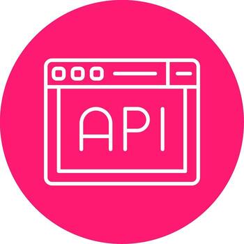 API Integration Gateway Line Multi Circle vector